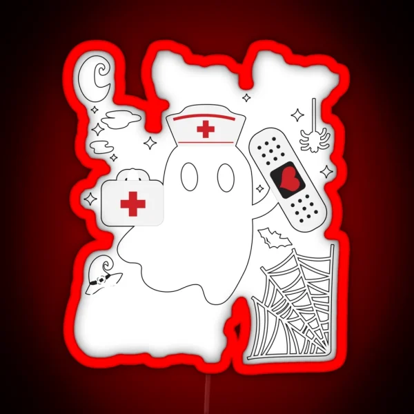Boo Boo Crew Nursing Funny Halloween RGB Neon Sign
