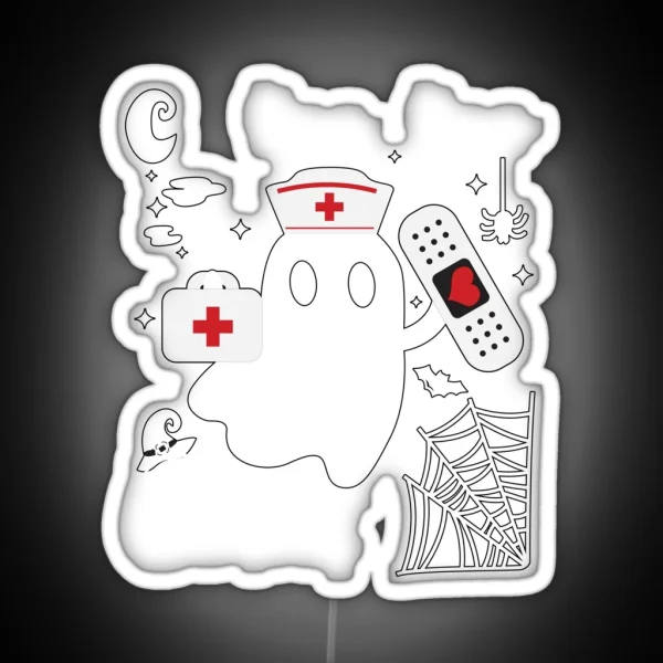 Boo Boo Crew Nursing Funny Halloween RGB Neon Sign