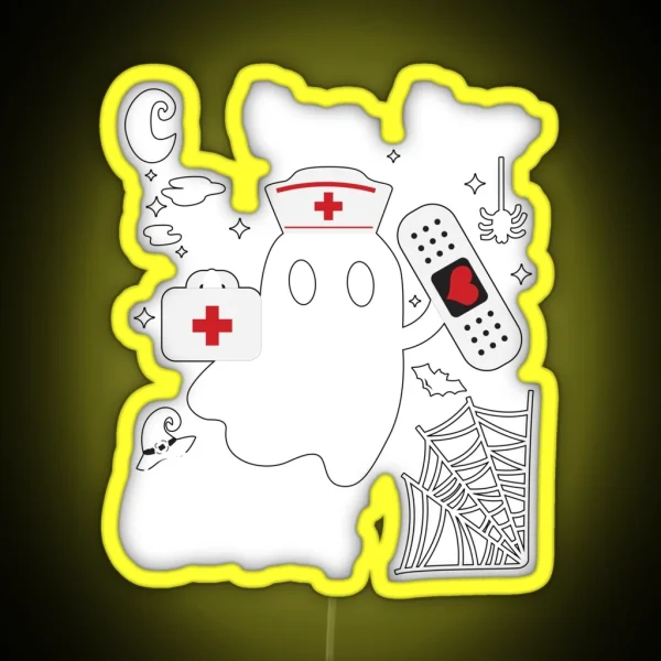 Boo Boo Crew Nursing Funny Halloween RGB Neon Sign