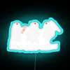 Vibrant RGB neon sign featuring the iconic 'Boo Boo Crew' logo.