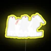Colorful retro-inspired LED signage with customizable RGB neon lighting options