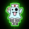Add vibrant pop culture charm with Boo Boo Crew neon.