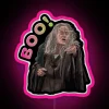 Vibrant RGB LED canvas display featuring Boo Hag retro aesthetic.