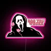 RGB neon ghost face with bold, spooky Halloween expression artwork.