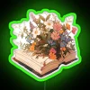 Neon Book Bouquet Wall Decoration with RGB Flower Lights