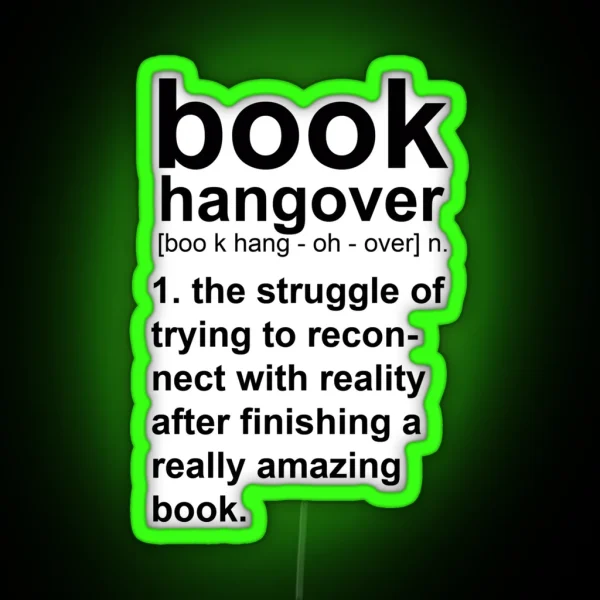 Book Hangover RGB Neon Sign