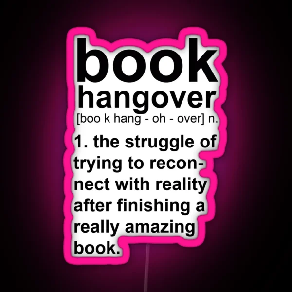 Book Hangover RGB Neon Sign