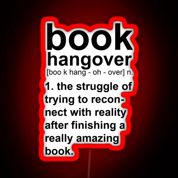 Book Hangover RGB Neon Sign