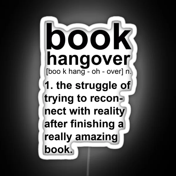 Book Hangover RGB Neon Sign