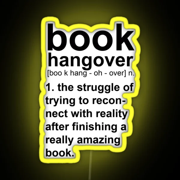 Book Hangover RGB Neon Sign