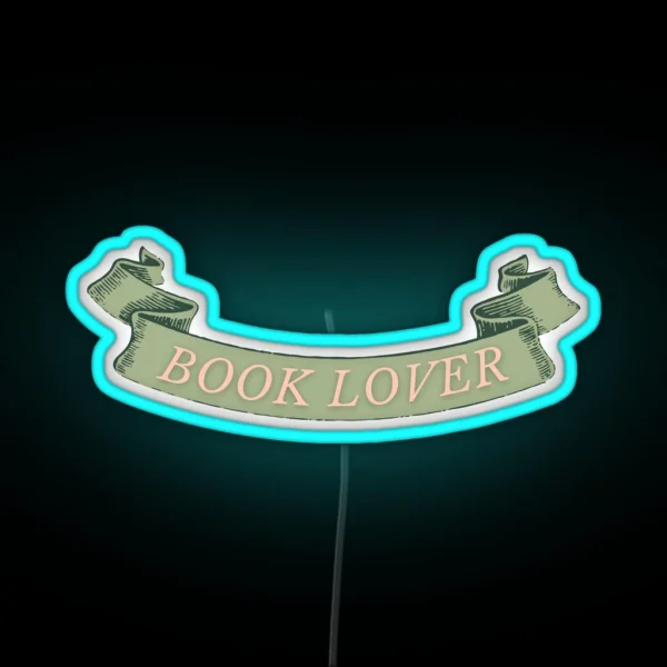 Book Lover Vintage Banner RGB Neon Sign