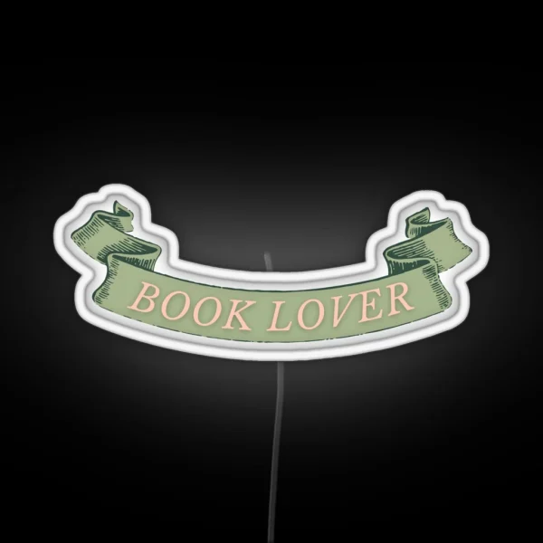 Book Lover Vintage Banner RGB Neon Sign