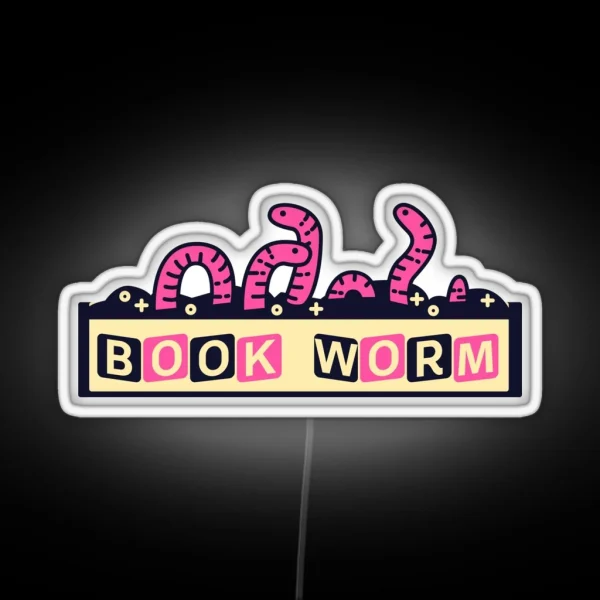 Book Worm RGB Neon Sign