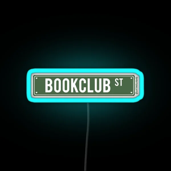 Bookclub St Book Tropes Aesthetic Bookish RGB Neon Sign