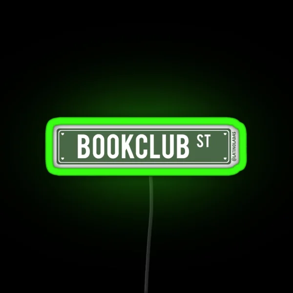 Bookclub St Book Tropes Aesthetic Bookish RGB Neon Sign