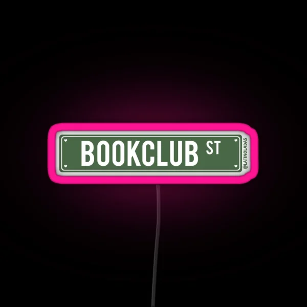 Bookclub St Book Tropes Aesthetic Bookish RGB Neon Sign