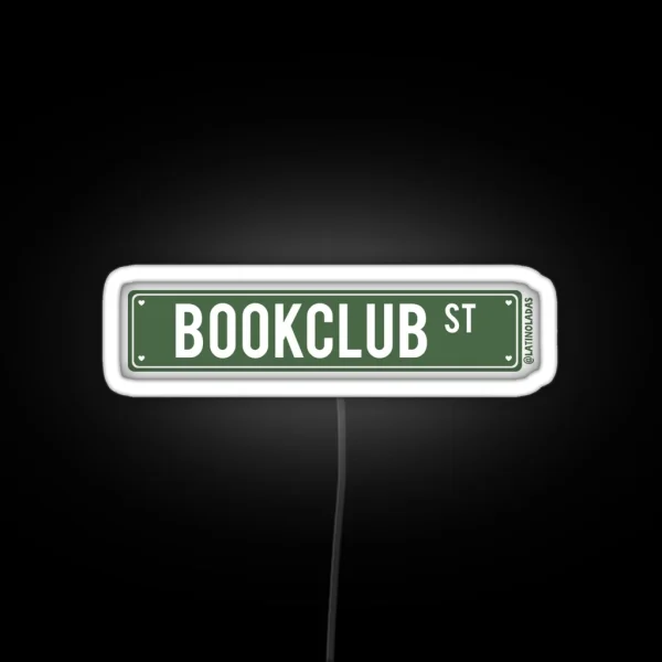 Bookclub St Book Tropes Aesthetic Bookish RGB Neon Sign