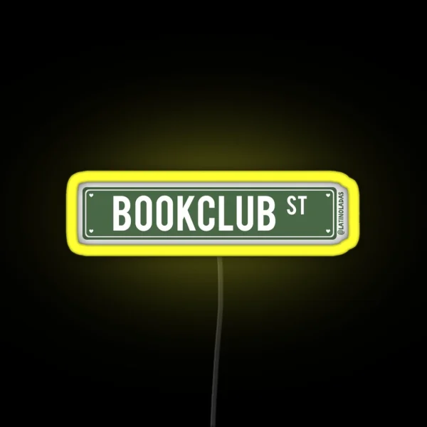 Bookclub St Book Tropes Aesthetic Bookish RGB Neon Sign
