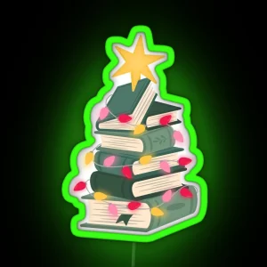 Bookish Christmas Tree RGB Neon Sign