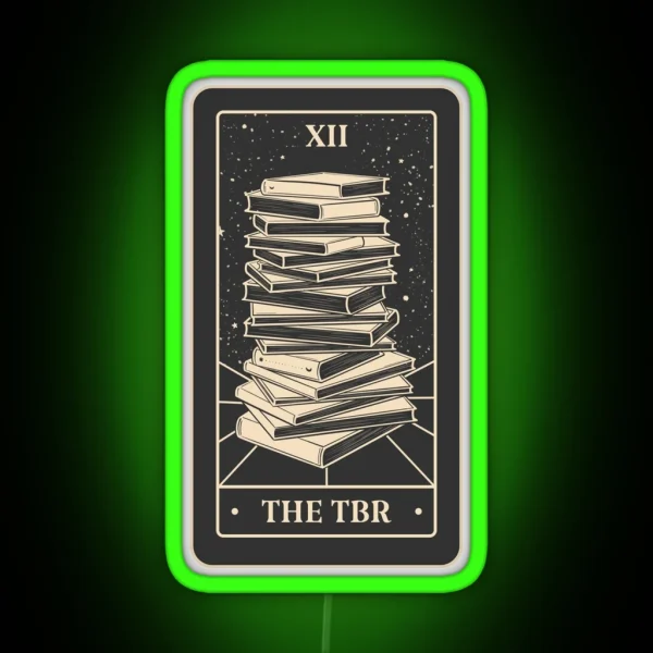 Bookish Tarot The TBR Black Edition RGB Neon Sign