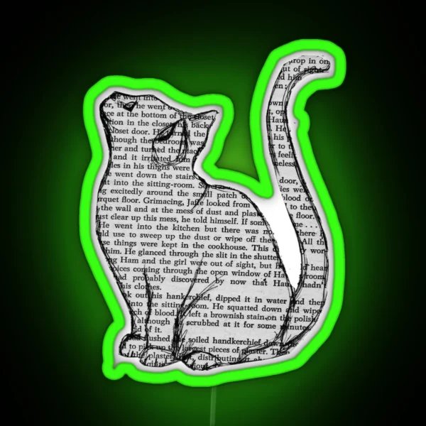 Books And Cats And Books And Cats RGB Neon Sign