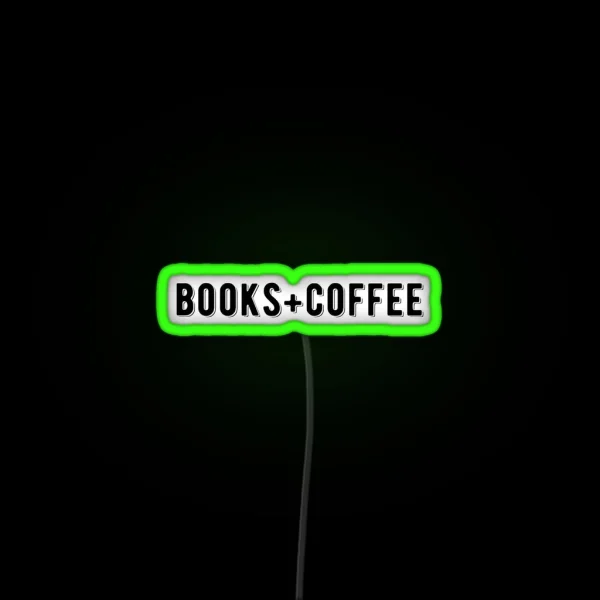 Books And Coffee Text Led RGB Neon Sign
