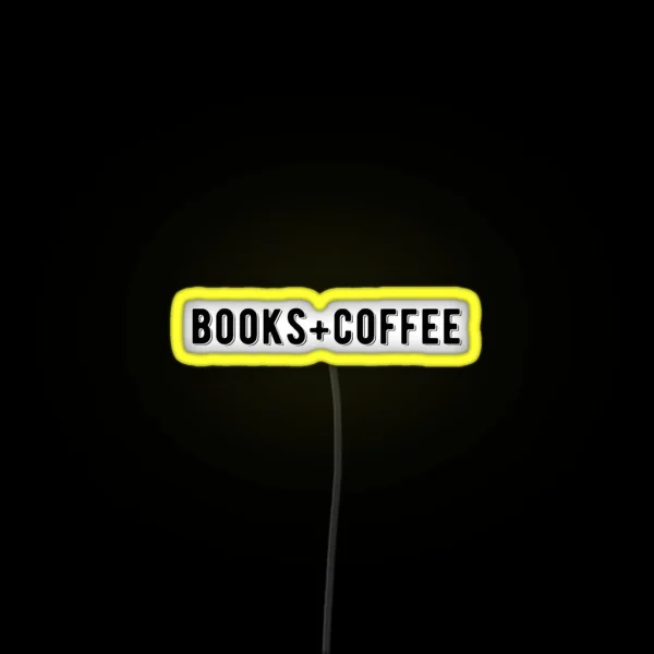 Books And Coffee Text Led RGB Neon Sign