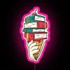 RGB Neon Sign: Color-Changing Bookstore or Sweet Treat Shop Display