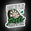 Neon Dartboard Sign with RGB Lighting for Gamers and Offices