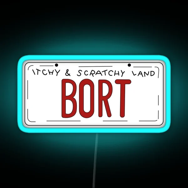 Bort License Plates Vigfanstore RGB Neon Sign