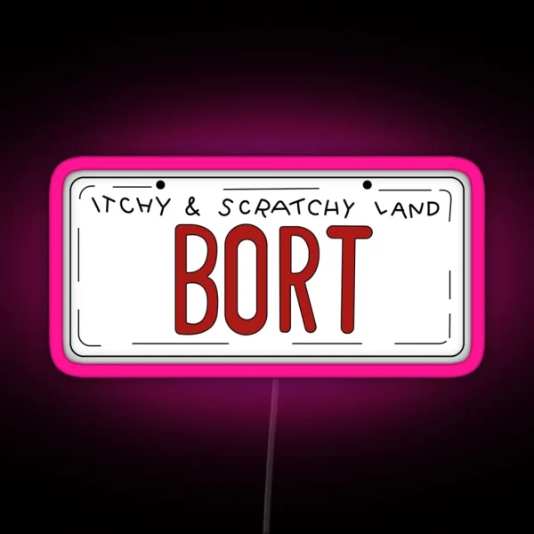 Bort License Plates Vigfanstore RGB Neon Sign