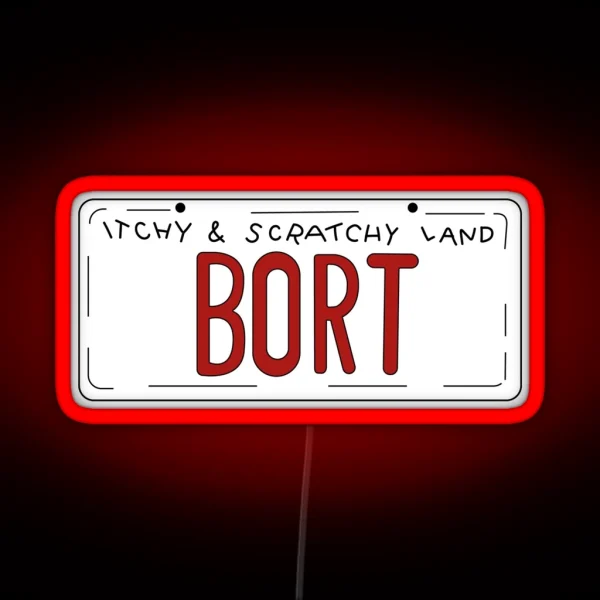 Bort License Plates Vigfanstore RGB Neon Sign