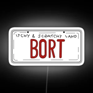 Bort License Plates Vigfanstore RGB Neon Sign