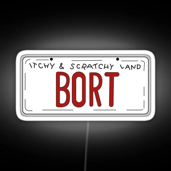 Bort License Plates Vigfanstore RGB Neon Sign
