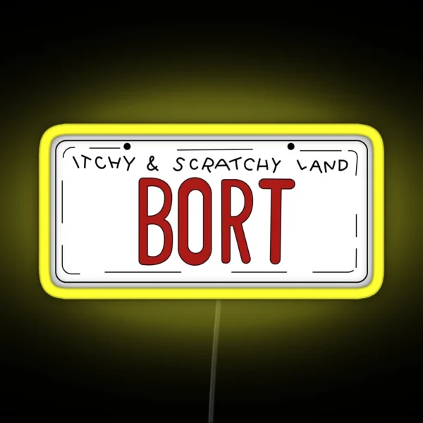 Bort License Plates Vigfanstore RGB Neon Sign