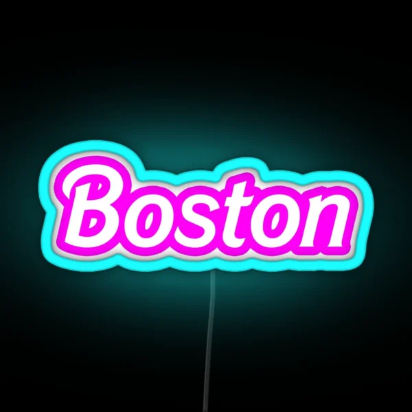 Boston Barbiecore RGB Neon Sign