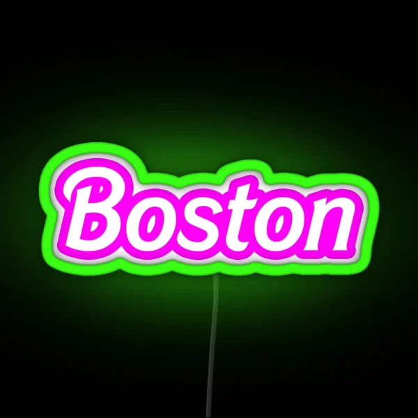 Boston Barbiecore RGB Neon Sign
