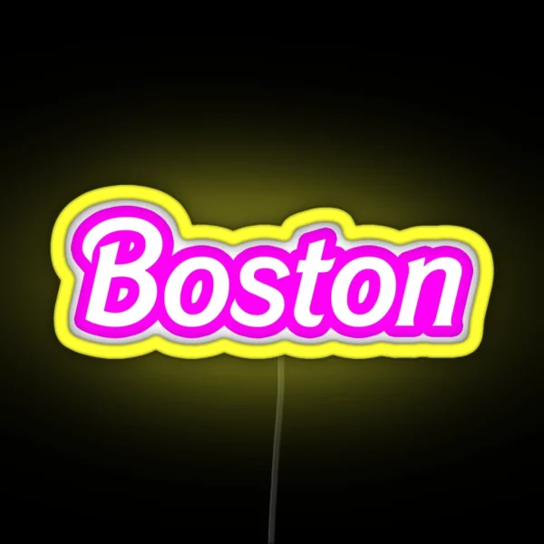 Boston Barbiecore RGB Neon Sign