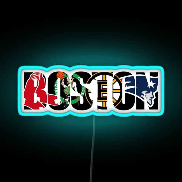 Boston Sports RGB Neon Sign