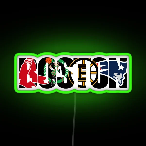 Boston Sports RGB Neon Sign