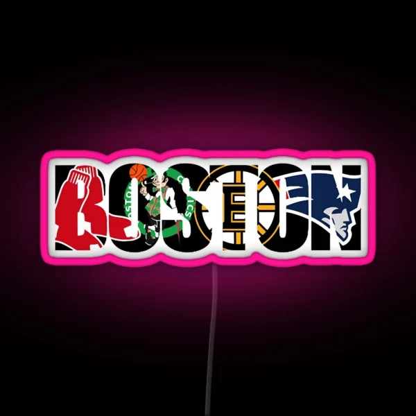 Boston Sports RGB Neon Sign