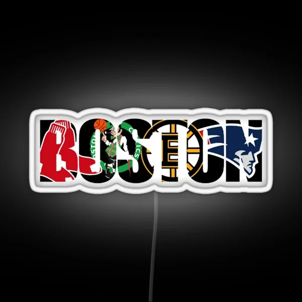 Boston Sports RGB Neon Sign