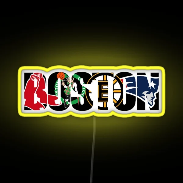 Boston Sports RGB Neon Sign