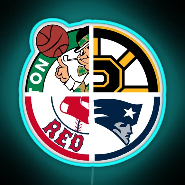Boston Sports RGB Neon Sign