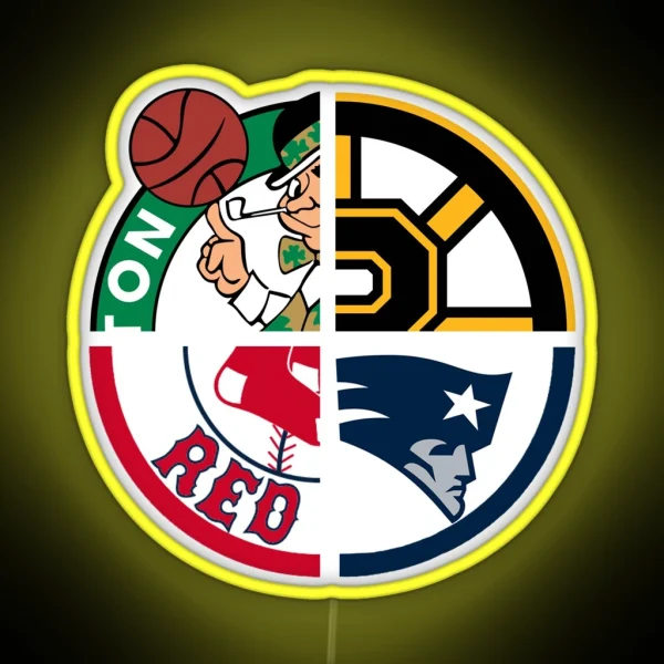 Boston Sports RGB Neon Sign