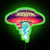 Vibrant Boston band logo RGB neon sign for music enthusiasts