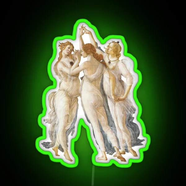 Botticelli Three Graces RGB Neon Sign