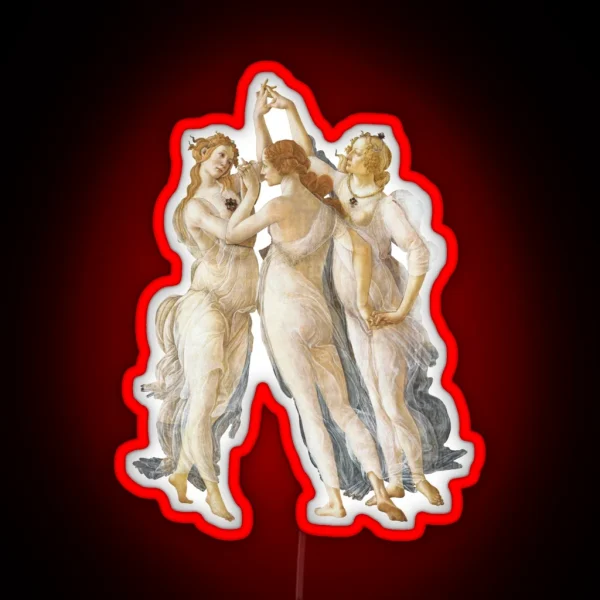 Botticelli Three Graces RGB Neon Sign