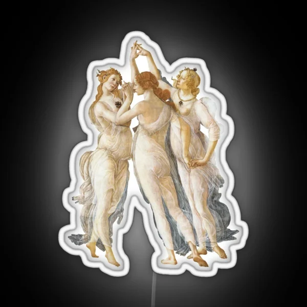 Botticelli Three Graces RGB Neon Sign