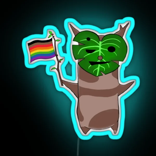 BOTW Korok Rainbow Pride Flag RGB Neon Sign